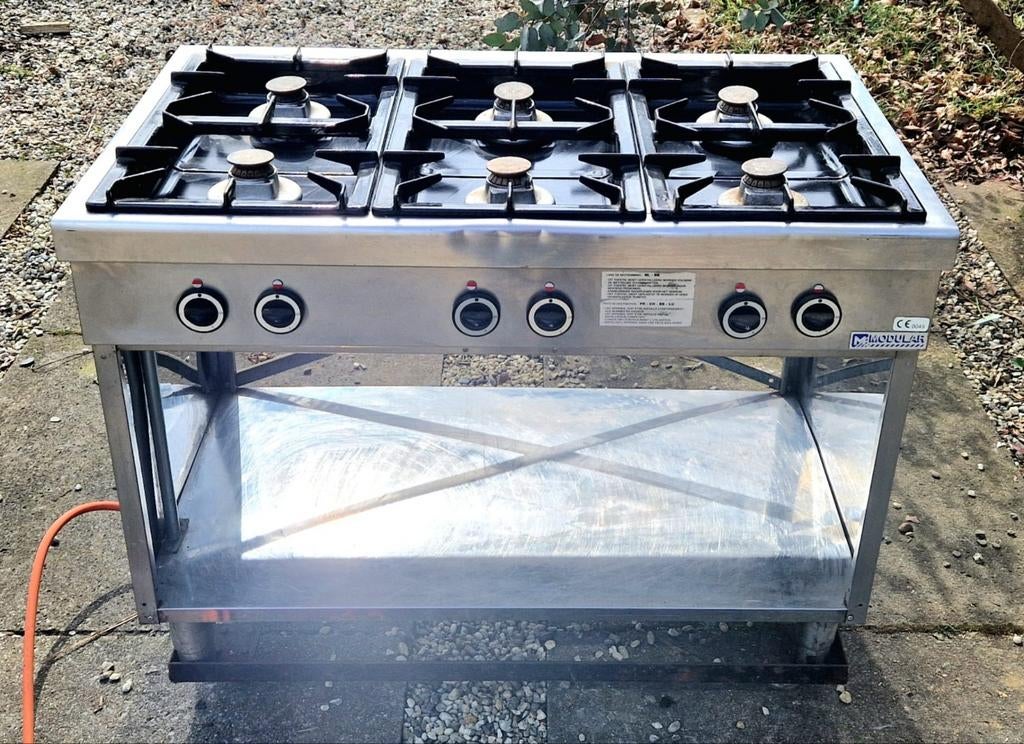 Modular gasfornuis met 6 pitten horeca buitenkeuken, Witgoed en Apparatuur, Fornuizen, 60 cm of meer, Ophalen of Verzenden, Gas