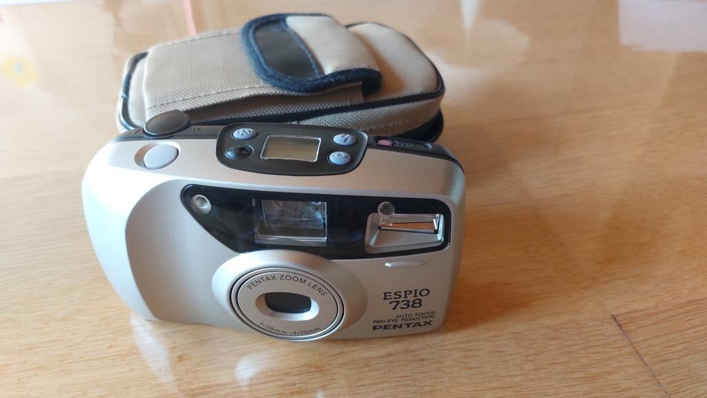 Pentax Espio 738 Compact Camera met Tasje, Ophalen of Verzenden, Gebruikt, Compact, Pentax
