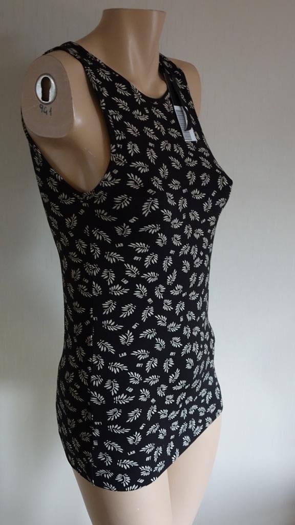 nieuwe zwart/beige PENN EN INK top, Kleding | Dames, Tops, Overige kleuren, Penn & Ink, Verzenden, Nieuw