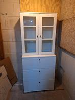 Buffetkast wit met lades en glazen deuren, Gebruikt, Met deur(en), Glas, 150 tot 200 cm