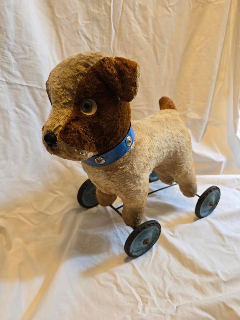 Vintage hond op wielen, Antiek en Kunst, Ophalen of Verzenden
