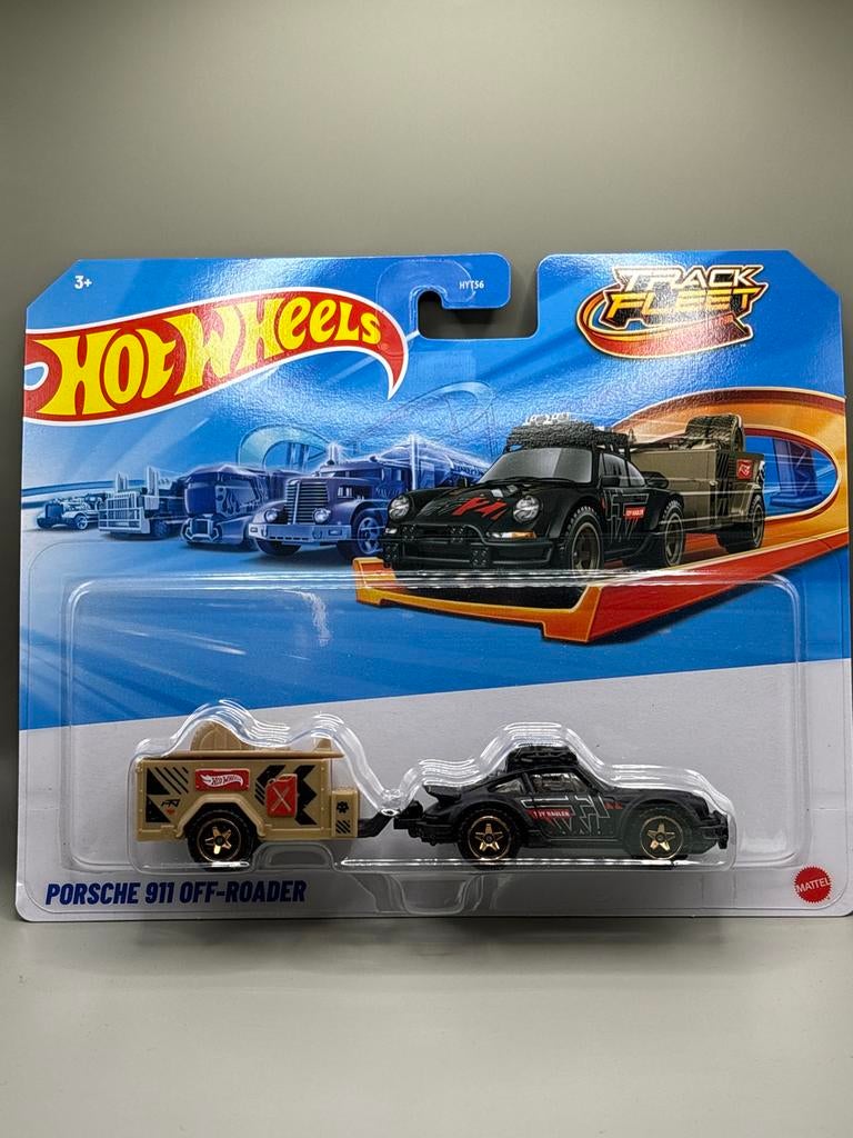 Hot Wheels Porsche 911 Off-Roader met aanhanger, Auto, Nieuw, Ophalen of Verzenden, Mattel