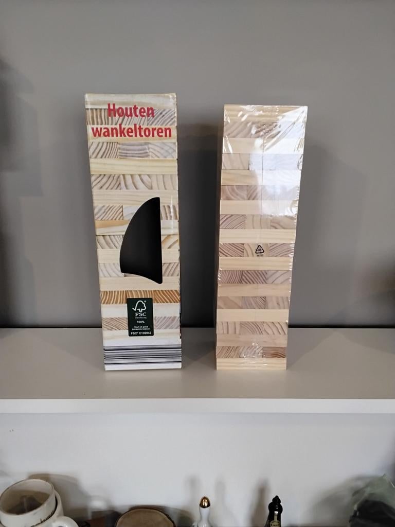 Houten wankeltoren - Behendigheidsspel - Jenga, Vijf spelers of meer, Ophalen of Verzenden, Nieuw, Onbekend