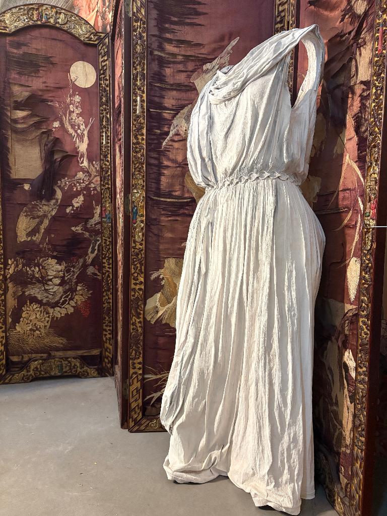 Griekse godin stijl jurk in plaaster brocante beeld paspop, Ophalen, Dames