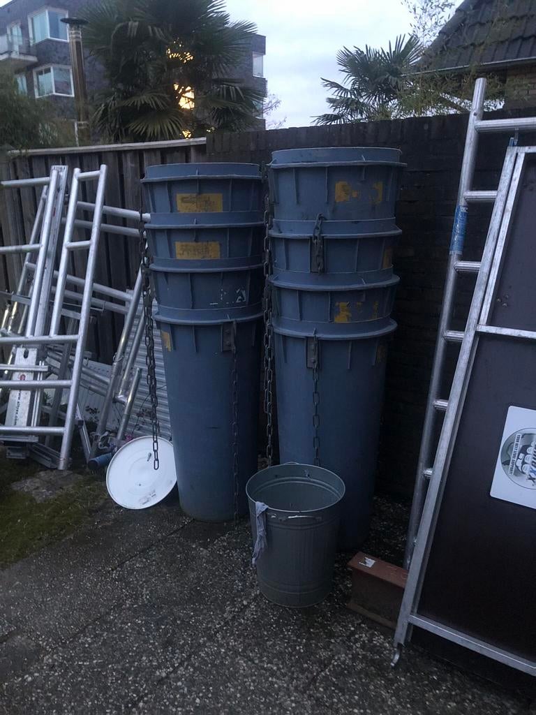 Stortkoker puin koker, Ophalen of Verzenden, Zo goed als nieuw, Overige typen, Minder dan 2 meter