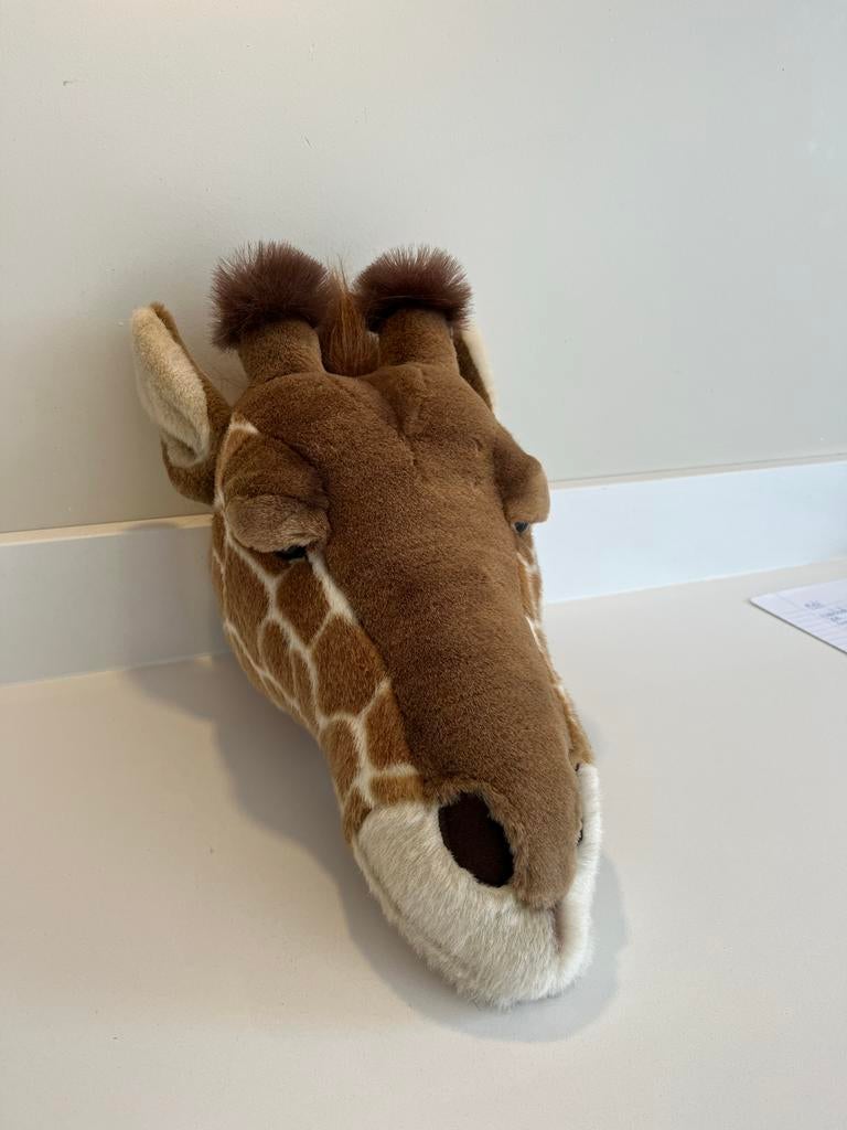 Wild & Soft Giraffe Pluche Dierenkop Wanddecoratie, Ophalen of Verzenden, Zo goed als nieuw, Overige typen