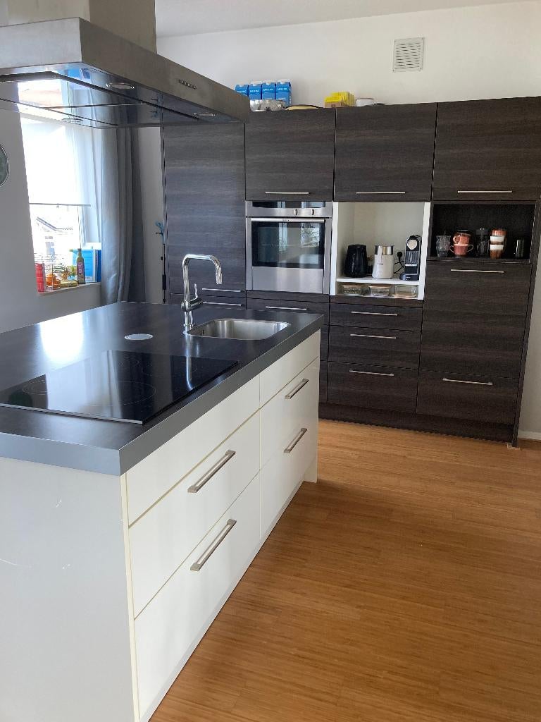 Complete moderne Bruynzeel keuken met apparatuur (gebruikt), Ophalen, Gebruikt, Wit, Kunststof