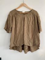 Khaki shirt met stiksels - H&M - maat 44, Ophalen of Verzenden, Zo goed als nieuw, Maat 42/44 (L), Groen