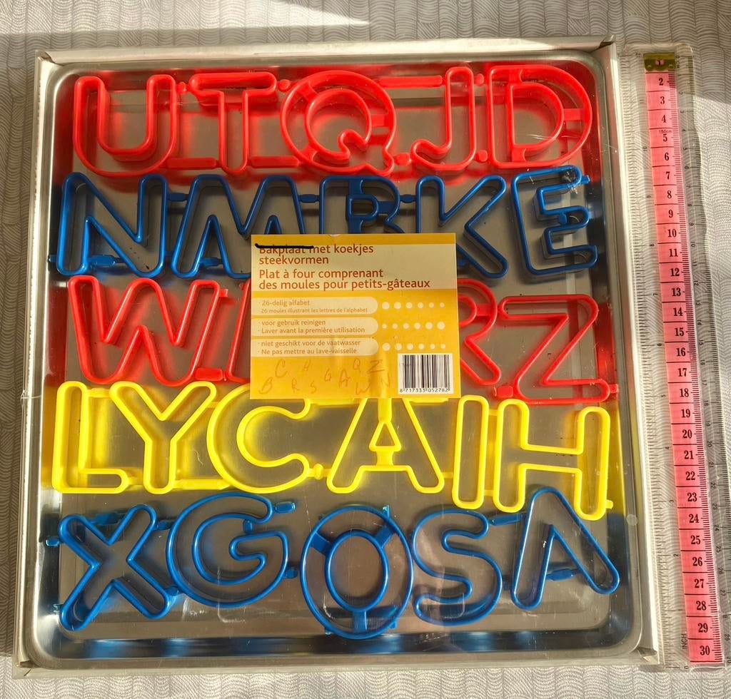 Bakplaat en taart alfabet nw zie info, Ophalen of Verzenden, Nieuw, Taarten of Cupcakes, Versiering