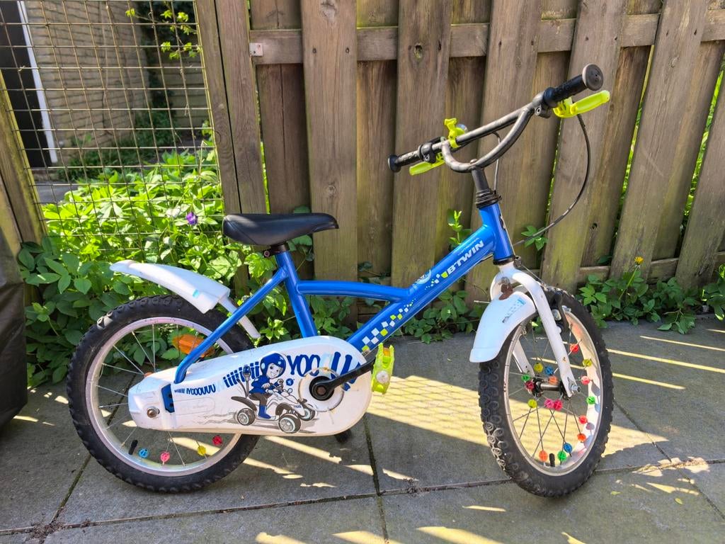 Btwin Jongen politiefiets (14 inch), Fietsen en Brommers, Fietsen | Jongens, Ophalen, 14 inch of minder, BTWIN, Handrem