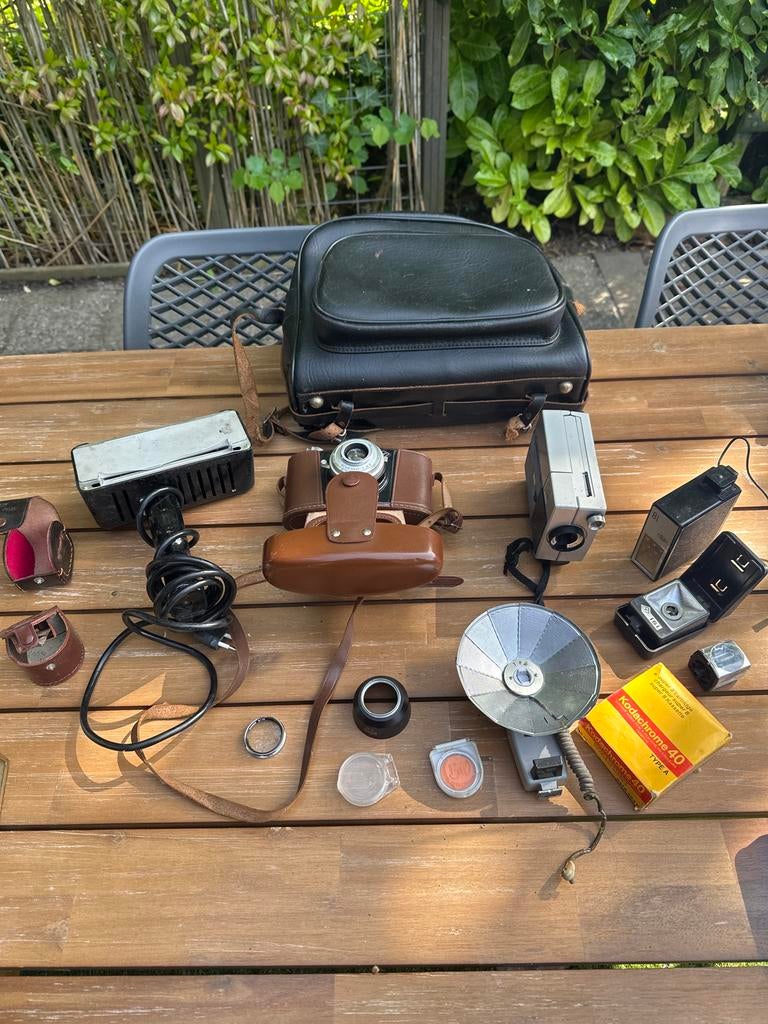 Vintage Camera Collectie: Filmcamera's, Flitsers & Accessoir, Ophalen of Verzenden, 1960 tot 1980, Filmcamera