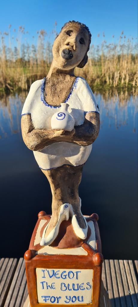 Keramiek beeld "Meerpaal" van Marja Verkerk-Smit, Ophalen