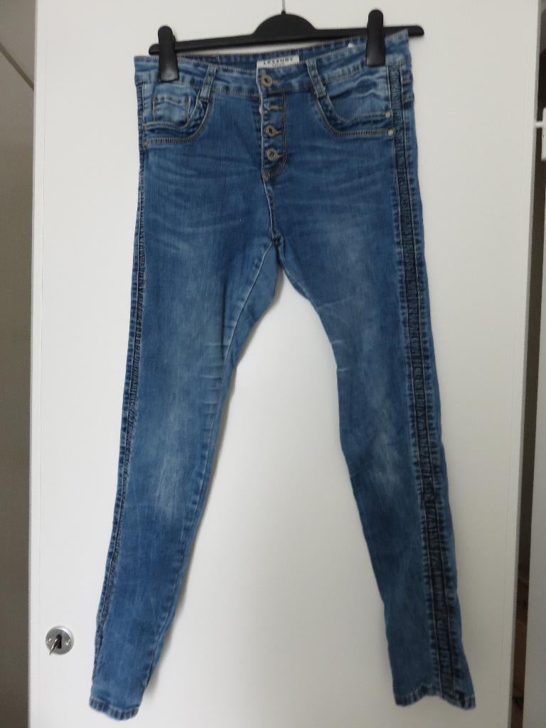 Broek spijker Lexxury s/36, Kleding | Dames, Blauw, Ophalen of Verzenden, Zo goed als nieuw, Lang