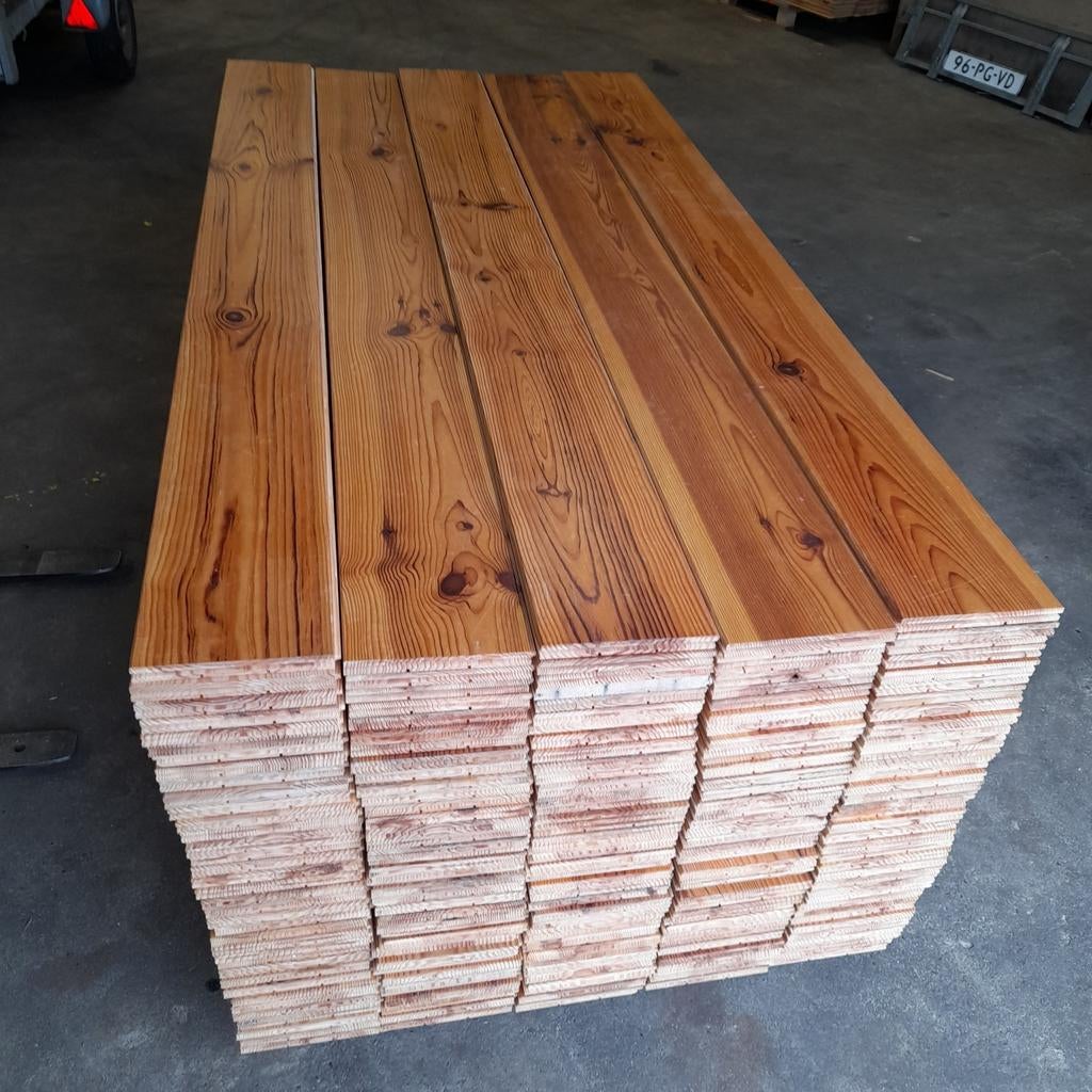 Massief grenen vloer 68 m2 vloerdelen 19,5 cm breed, Ophalen, Nvt, Nvt, Nvt