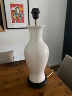 Grote vintage lampenvoet, ca 45 cm hoog, wit keramiek, Ophalen, Gebruikt
