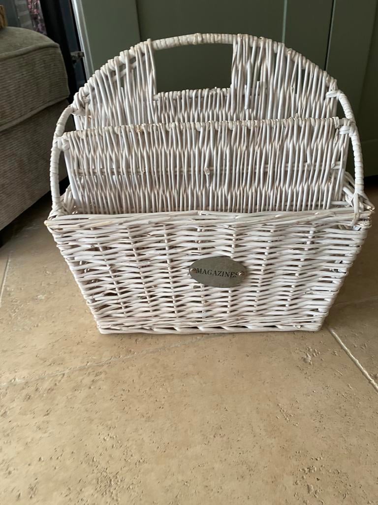 Lectuur mand tijdschriften mand, Huis en Inrichting, Ophalen of Verzenden, Zo goed als nieuw, Rechthoekig, Riet