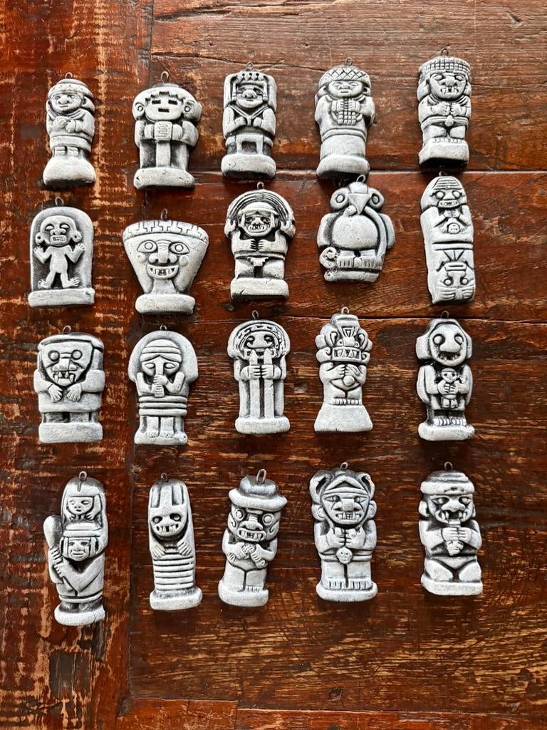 20 hangers beeldjes Azteken Maya vintage, Ophalen of Verzenden
