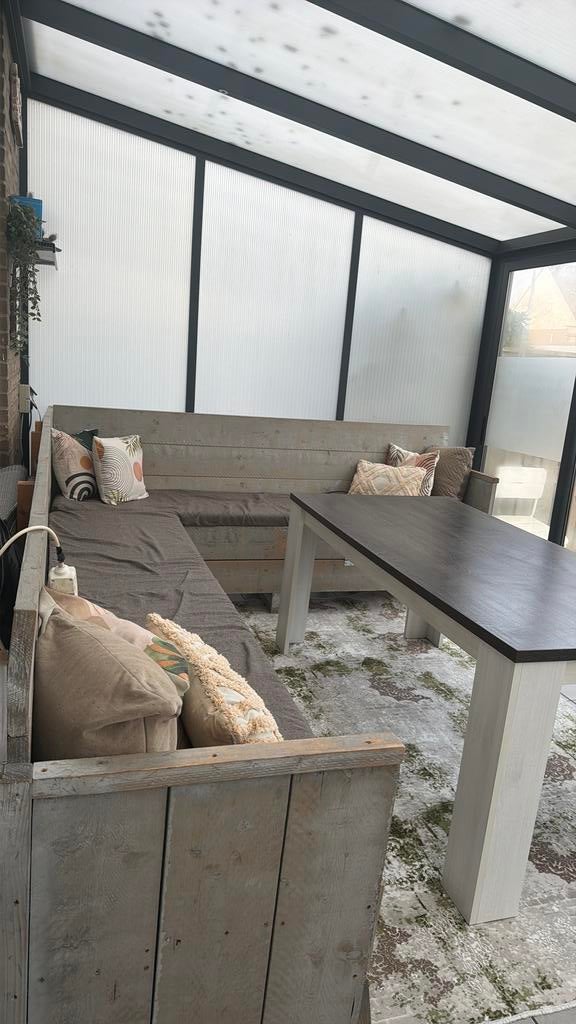 ECHTE STIJGERHOUTBANK, Ophalen of Verzenden, Zo goed als nieuw