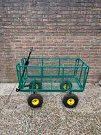 Groene Tuinwagen / Transportkar met Luchtbanden, Ophalen of Verzenden, Opvouwbaar, Gebruikt