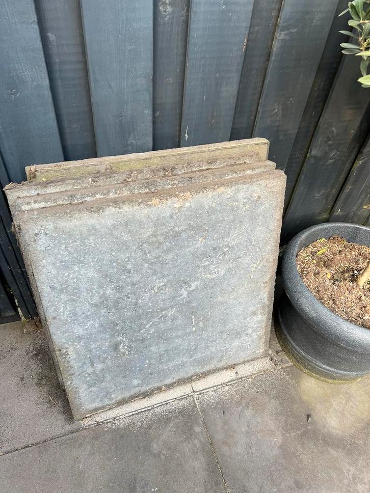 Gebruikte 14 stuk betontegels voor terras of pad, Tuin en Terras, Tegels en Klinkers, Gebruikt, Terrastegels, Beton, Minder dan 5 m²