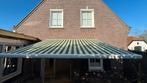 Elektrisch zonnescherm 380x300cm - Groen/Wit gestreept, Tuin en Terras, Zonneschermen, Ophalen, Gebruikt, Elektrisch, 250 cm tot 450 cm