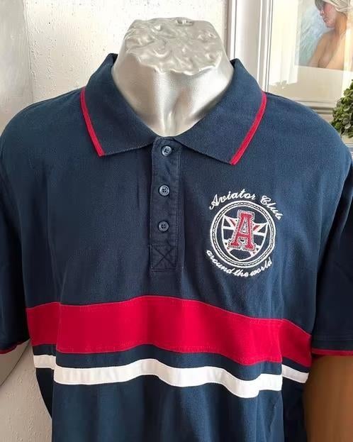 Livergy polo blauw/rood maat 4XL