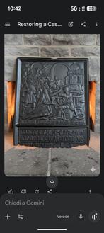 17e-eeuwse gietijzeren haardplaat: Koningin van Sheba, Antiek en Kunst, Ophalen
