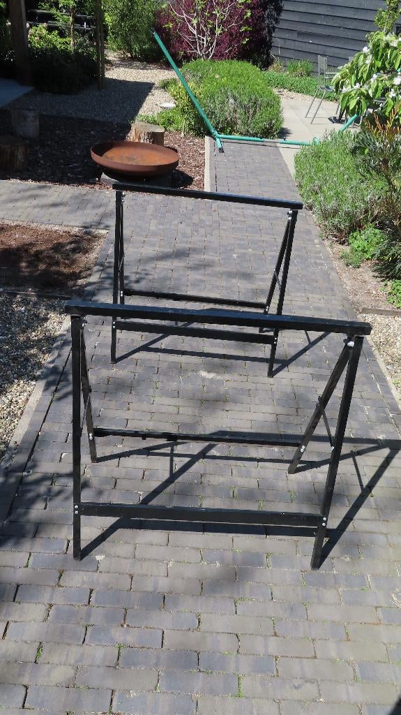 Schragen set, vouwbaar staal, Ophalen, Zo goed als nieuw