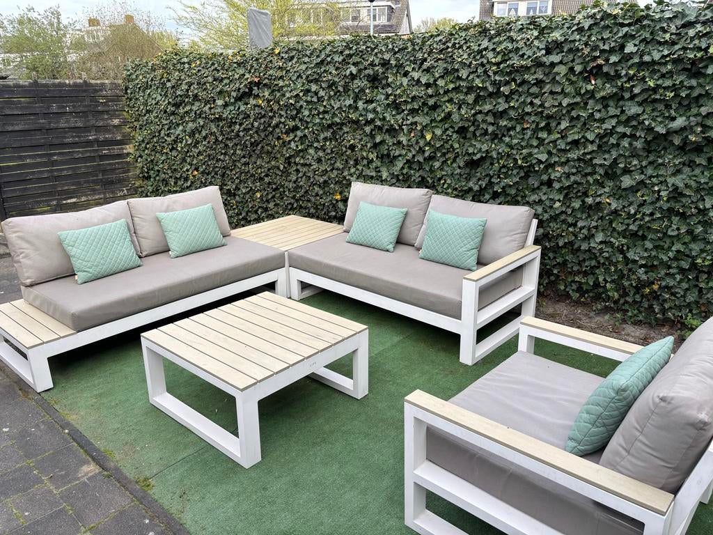 Lounge tuinset van LIFE outdoor living, Tuin en Terras, Ophalen, 5 zitplaatsen, Gebruikt, Aluminium