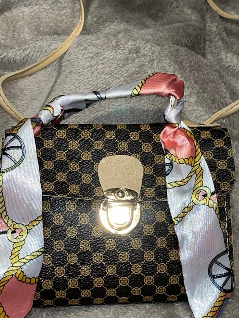 italiaanse tas met sjaaltje, Ophalen of Verzenden, Nieuw, Zwart, Handtas