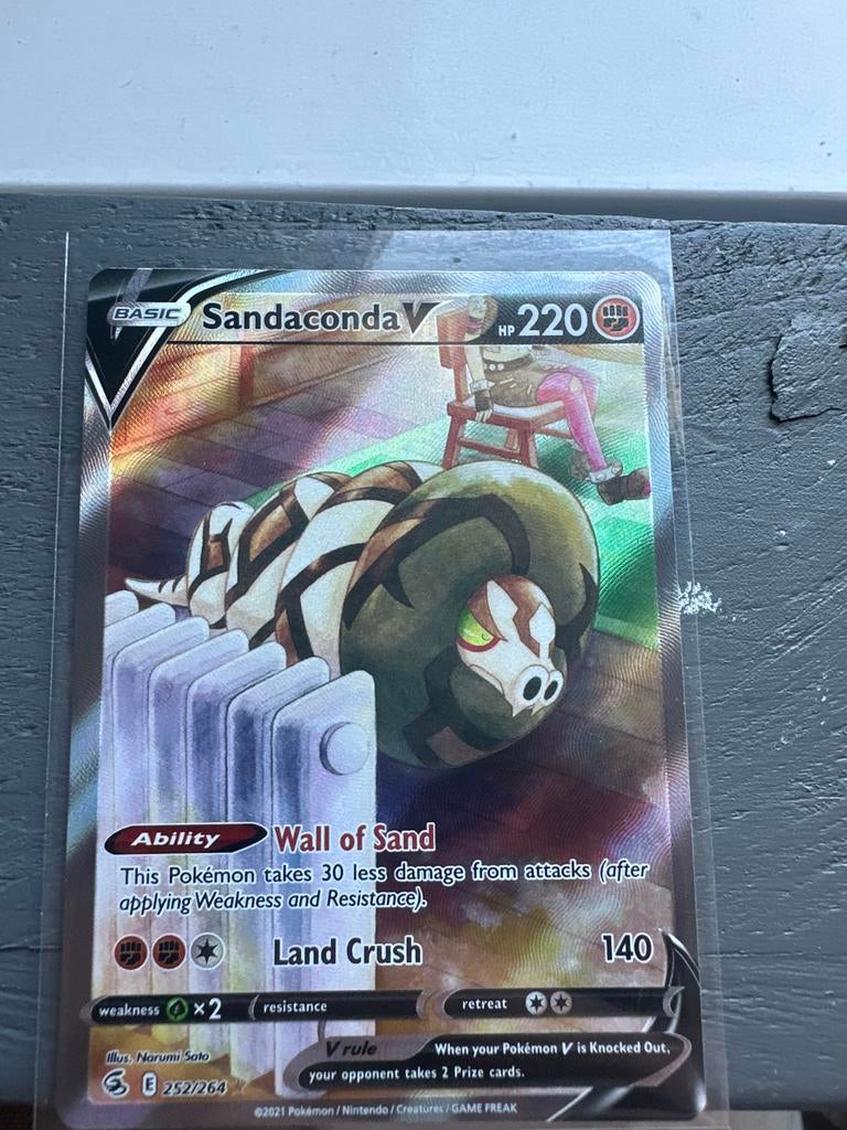 Sandaconda V Pokémon kaart 252/264, Ophalen of Verzenden, Gebruikt, Losse kaart, Foil