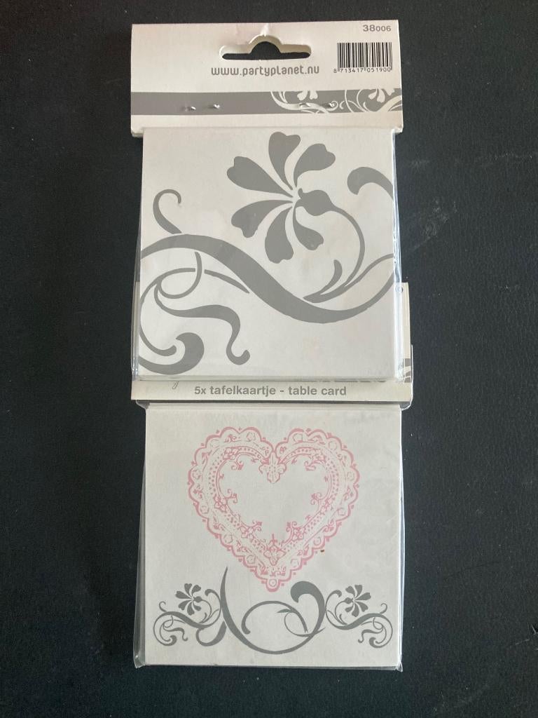 tafelkaartjes trouwen huwelijk 10 stuks samen, Ophalen of Verzenden, Nieuw, Versiering, Geboorte of Huwelijk