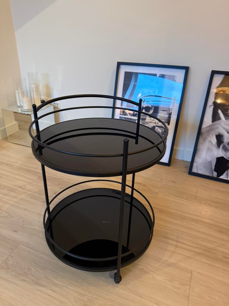 Dutchbone trolley zwart, Ophalen, Minder dan 55 cm, Gebruikt, Rond