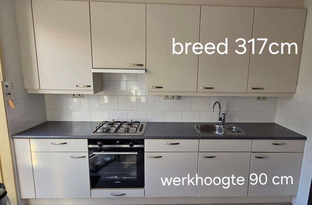Bruynzeel keuken met Siemens oven - Afhalen week 20, Ophalen, Gebruikt, Enkelwandige keuken, Kunststof