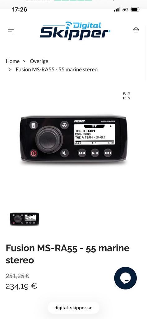 Defect fusion radio, Ophalen of Verzenden, Zo goed als nieuw, Motor en Techniek, Motorboot