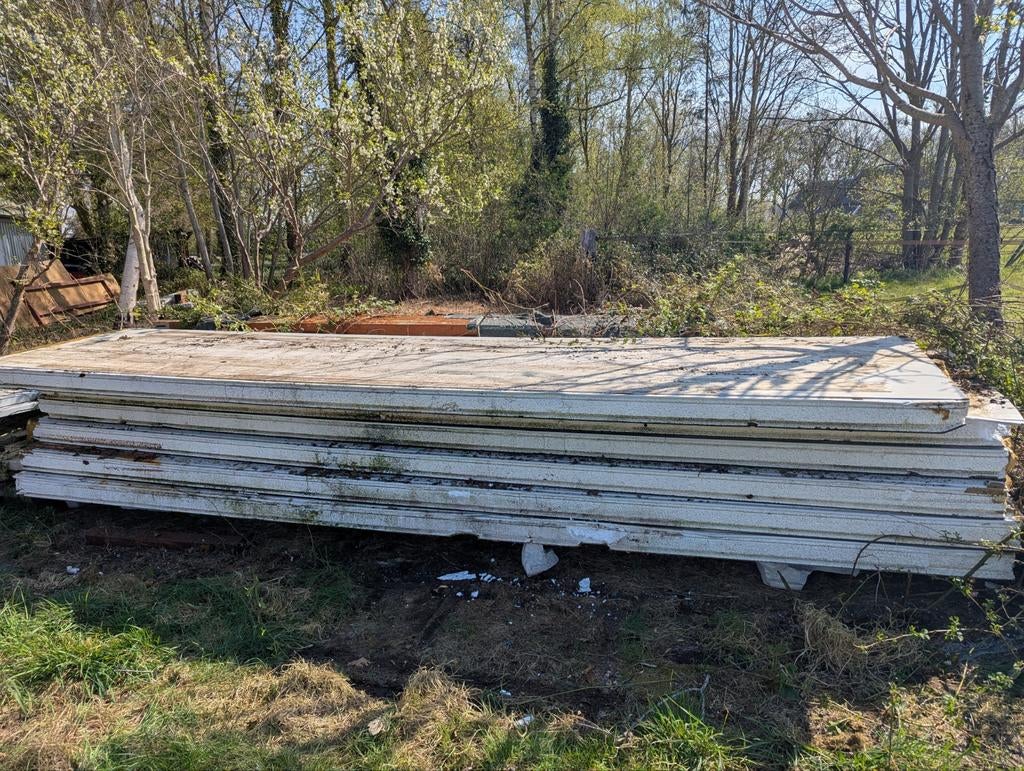 6 gebruikte sandwich isolatieplaten EPS 12 cm dik, Gebruikt, 15 m² of meer, Piepschuim (Tempex), 8 tot 12 cm