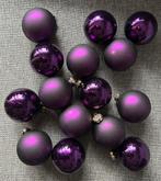 Kerstballen paars, Ophalen of Verzenden, Gebruikt