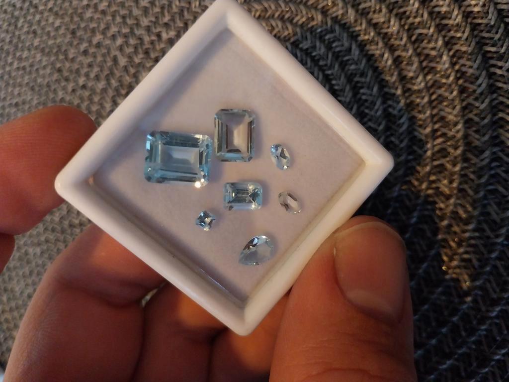 Mix lot facet geslepen topaas 7, Ophalen of Verzenden, Zo goed als nieuw