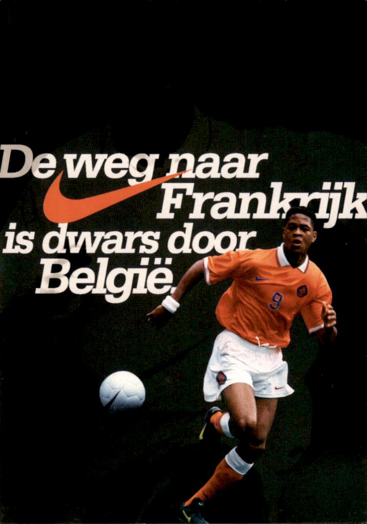 Voetbal, oranje, Patrick Kluivert, Nike, Verzamelen, Verzenden, 1980 tot heden, Ongelopen, Sport en Spel