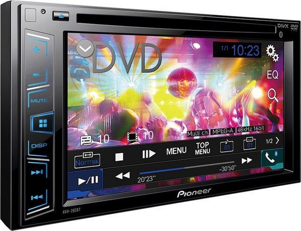 Pioneer AVH-280BT autoradio met Bluetooth&achteruitrijcamera, Auto diversen, Autoradio's, Ophalen of Verzenden, Zo goed als nieuw
