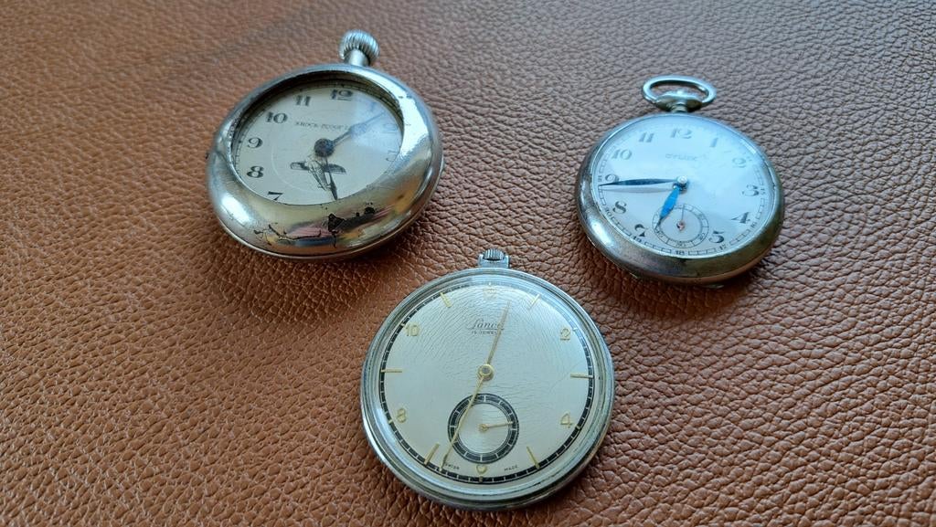 Oude zakhorloges, Ophalen of Verzenden, Staal, Overige merken, 1960 of later