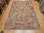 Handgeweven oosterse wollen kelim 284x194, 150 tot 200 cm, Vof Slats Antiek, Ophalen of Verzenden, Kelim
