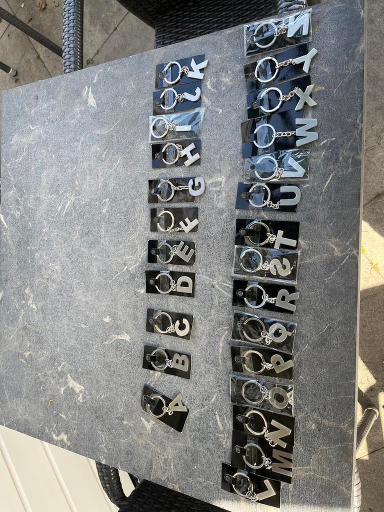 Partij van 1500 sleutelhangers met letters A-Z, Verzamelen, Sleutelhangers, Ophalen of Verzenden, Nieuw, Overige typen