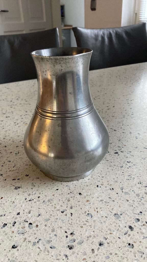Antieke tinnen vaas, Antiek en Kunst, Antiek | Tin, Ophalen of Verzenden