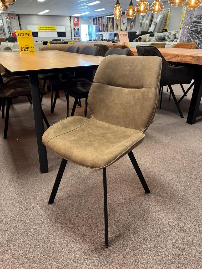 Microvezel Eetkamerstoel - Comfortabel & Stijlvol, Ophalen of Verzenden, Nieuw, Stof
