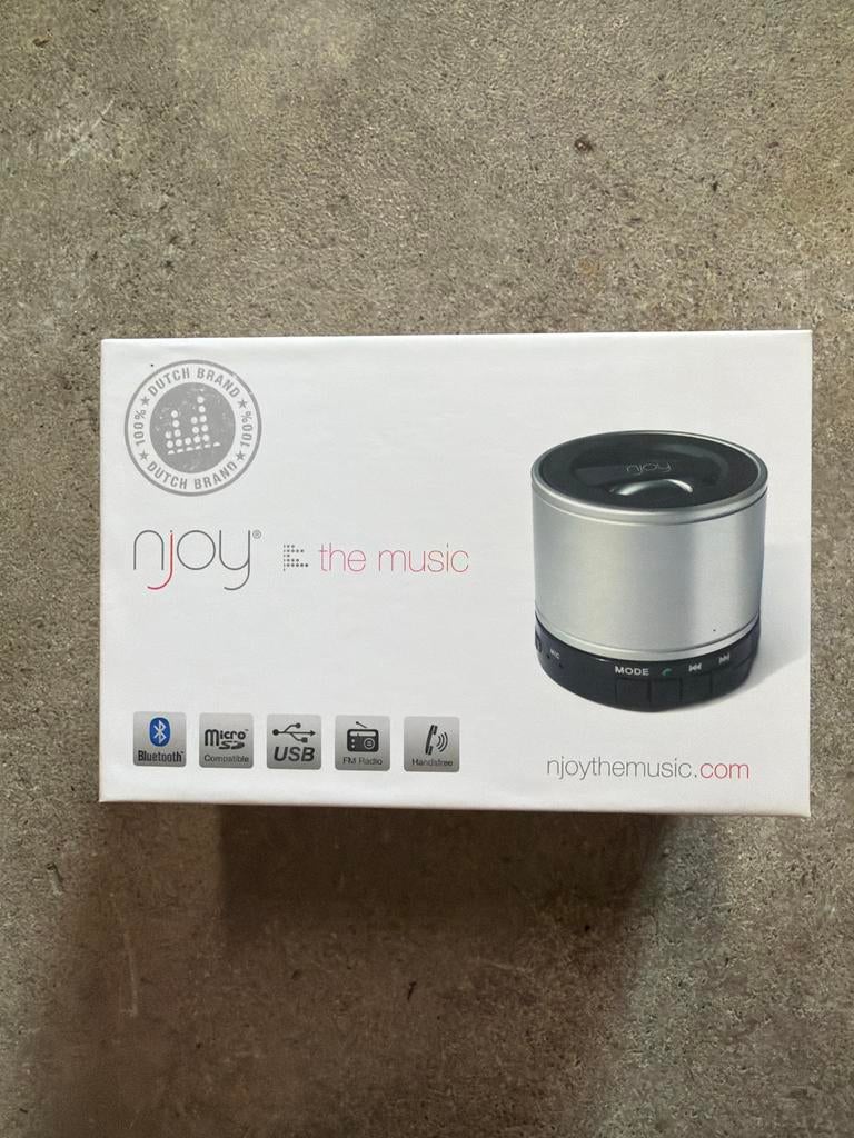 Njoy draagbare Bluetooth speaker met FM radio en USB, Overige merken, Verzenden, Overige typen, Nieuw