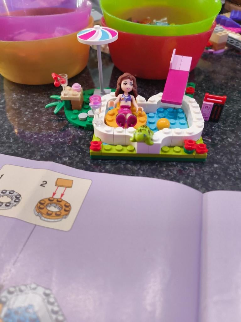 Lego Friends 41090 Olivia's Zwembad, Ophalen of Verzenden, Zo goed als nieuw