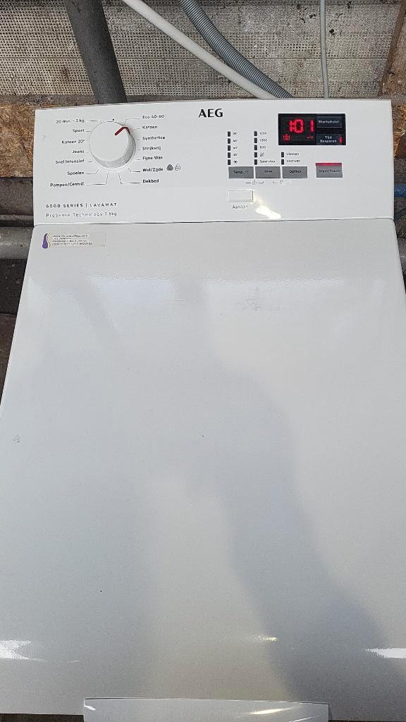 AEG Wasmachine bovenlader schoon garantie jong, Witgoed en Apparatuur, Wasmachines, Zo goed als nieuw, Bovenlader, 6 tot 8 kg