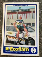 Johan van der Velde - kaart wielrennen 1988 - Ecoflam, Verzamelen, Verzenden, Zo goed als nieuw, Poster, Plaatje of Sticker