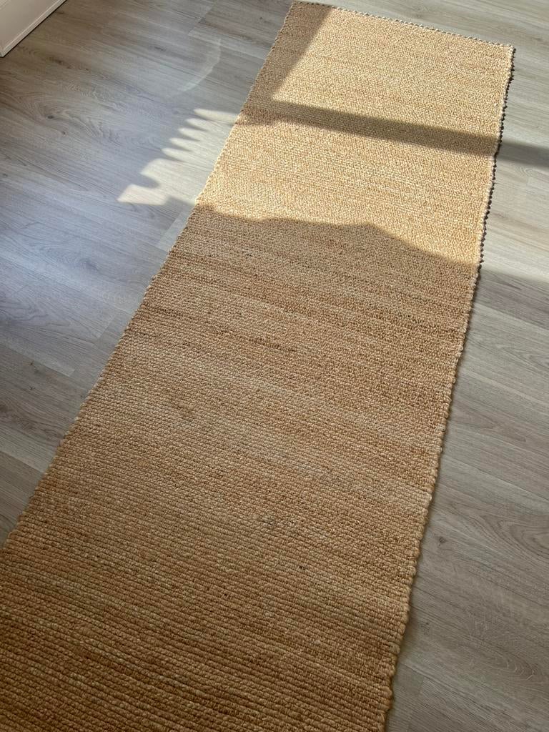 Jute gevlochten loper / vloerkleed / rug H&M home, Ophalen, Bruin, Zo goed als nieuw, Minder dan 10 m²